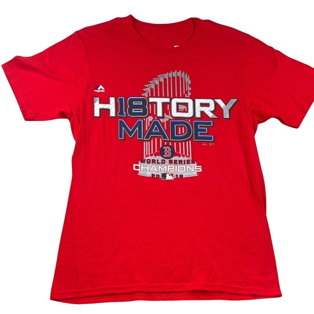 Boston Red Sox Majestic Red World Series Champions Tee Mens size small